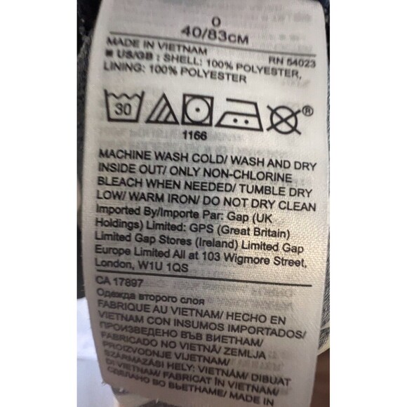 Banana Republic Dress Navy Stripe Flutter Sleeve Pockets Size 0 Summer Sailing - Picture 9 of 9